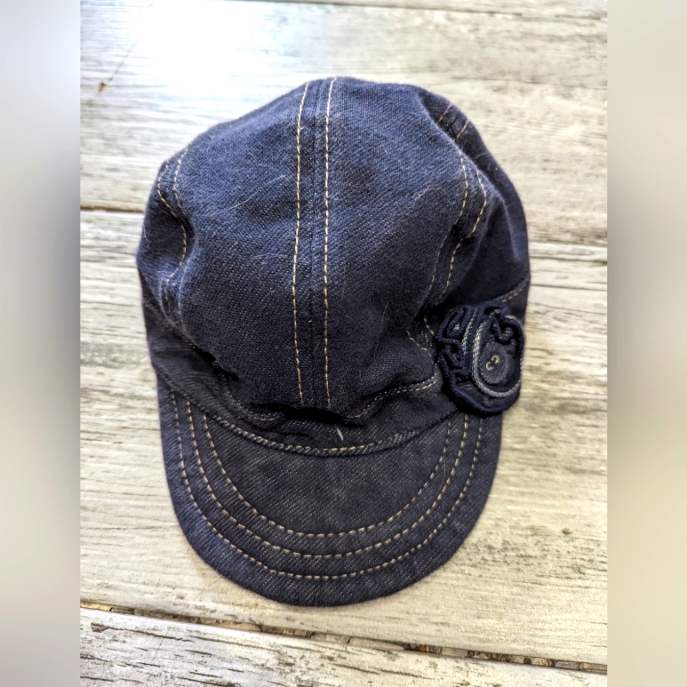 Please Mum jean style baby girls hat.